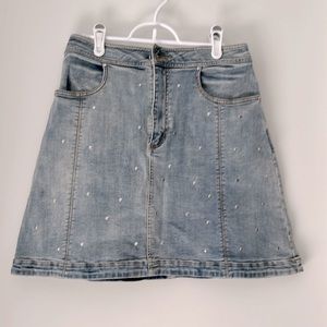 ANTHROPOLGIE STEELE DENIM SKIRT BNWT